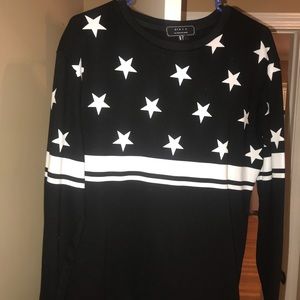 Black and white sweater with stars
